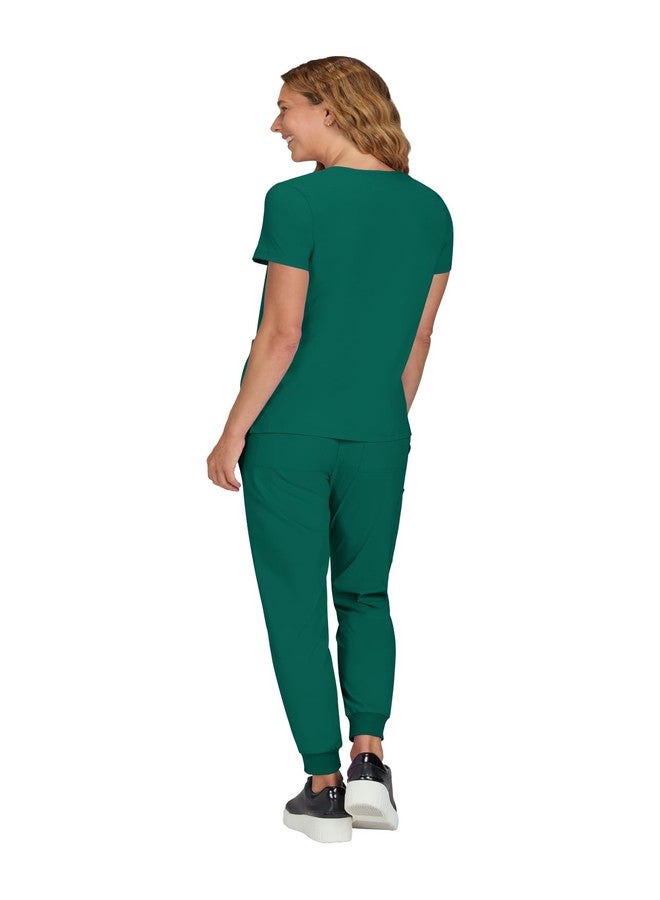 KOI Basics Becca Women's 4-Pocket Stretch Scrub Top Hunter Small - Image 2